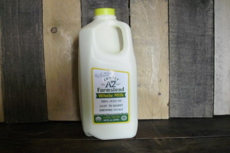 4 pack 100% A2-A2 Grass-fed Whole Milk Half Gallon