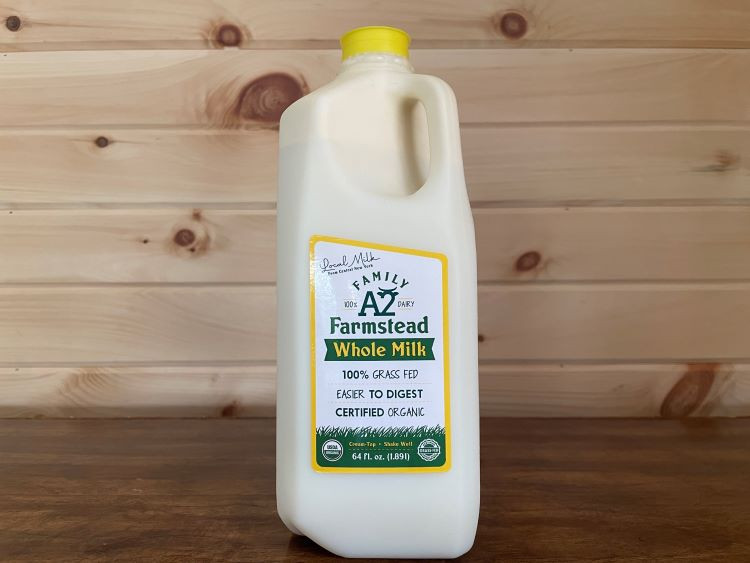100% A2-A2 Grass-fed Whole Milk Half Gallon