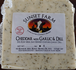 Sunset Farm Garlic & Dill Cheddar 2 Pound Block